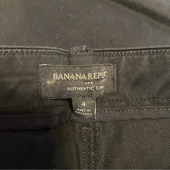 BANANA REPUBLIC black cargo style pants with drawstring cuffs size 4 wide leg - Picture 3 of 4